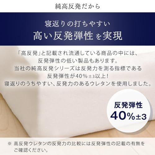 タンスのゲン マットレス シングル【全部洗える】厚み10cm「純」高反発(R) 密度25D 硬さ190N 三つ折り 敷布団 パイル 13810084(100394)e df95096f