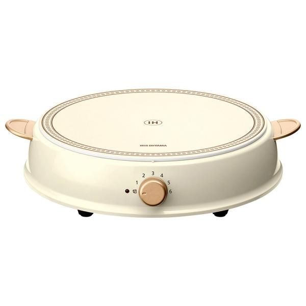 【中古】アイリスオーヤマ IHクッキングヒーター ricopa 1400W デザイン アイボリー IHL-R14-C