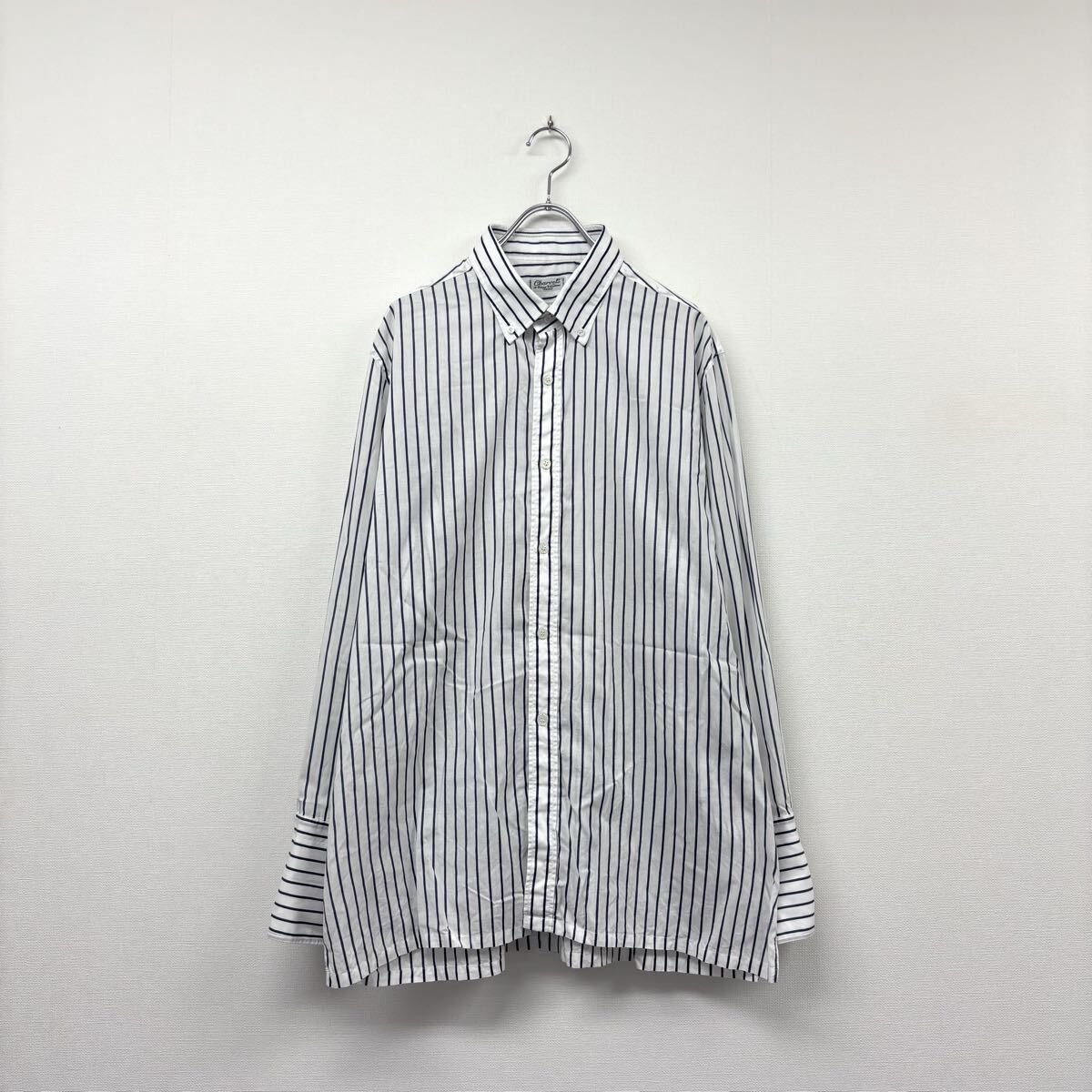 Charvet シャルベ ストライプ ドレス シャツ SHIRT サイズ 肩幅 47.5cm 脇下身幅 61.5cm 着丈 79.5cm 袖丈 64.5cm 位 805-0080 10,842円