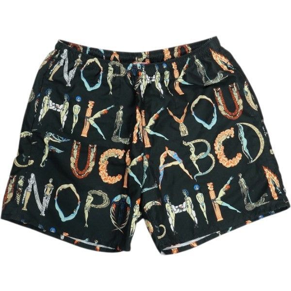 Size【S】 SUPREME シュプリーム 18SS Alphabet Water Short Black ショーツ 黒 【中古品-非常に良い】 30008543