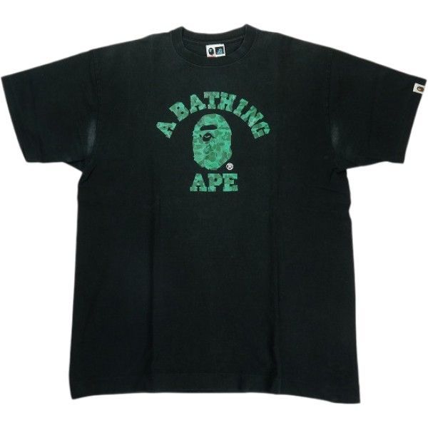 Size【XL】 A BATHING APE ア ベイシング エイプ COLOR CAMO COLLEGE TEE Tシャツ 黒 【中古品-良い】 30008923