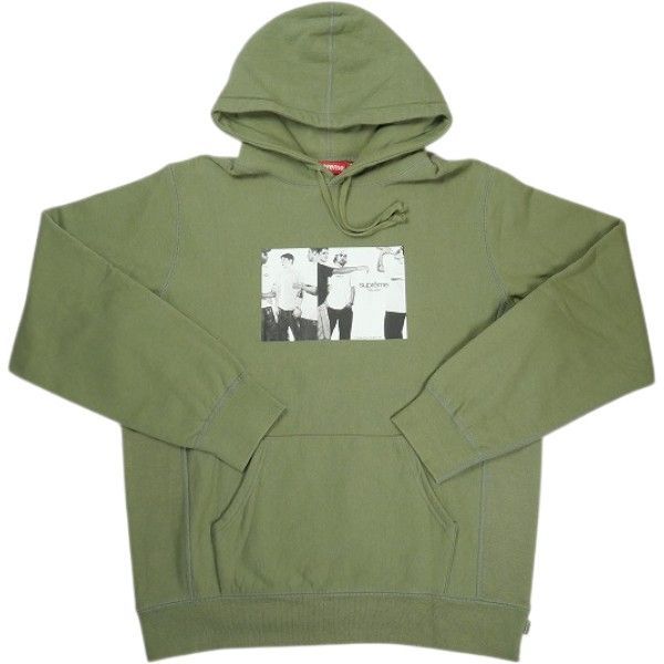 Size【L】 SUPREME シュプリーム 19SS Classic Ad Hooded Sweatshirt Olive パーカー オリーブ 【中古品-良い】 30009252