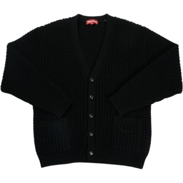 Size【M】 SUPREME シュプリーム 21AW Waffle Knit Cardigan Black