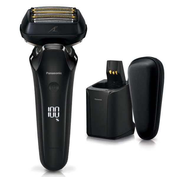【中古】パナソニック ラムダッシュPRO メンズシェーバー 6枚刃 洗浄器付き クラフトブラック ES-LS9P-K