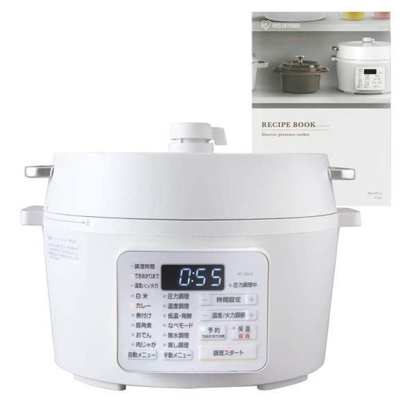 【中古】アイリスオーヤマ(IRIS OHYAMA) 電気圧力鍋 4.0L ホワイト PC-MA4-W