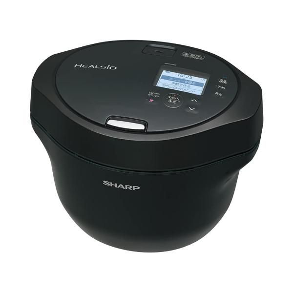 【中古】シャープ ヘルシオ ホットクック 電気調理鍋 無水鍋 1.6L 2~4人用 スマホ連携 ブラック KN-HW16G-B