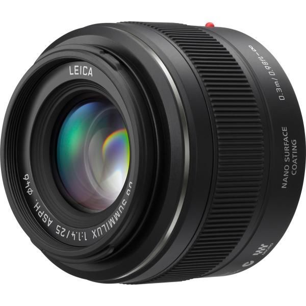 【中古】パナソニック 単焦点レンズ マイクロフォーサーズ用 ライカ DG SUMMILUX 25mm/F1.4 ASPH. ブラック H-X025