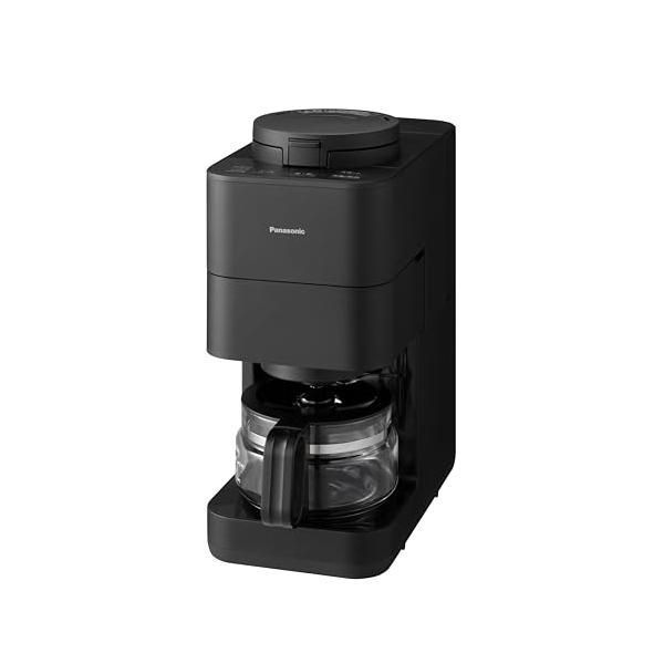 【中古】パナソニック コーヒーメーカー 全自動 ミル付き 沸騰浄水機能 デカフェ豆コース搭載 ブラック NC-A58-K