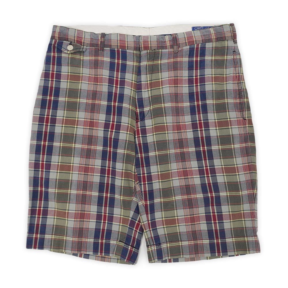 ポロラルフローレン POLO RALPH LAUREN 00s 2000年代 マドラスチェック柄 ノータックショーツ USA ヴィンテージ アメリカ 古着 メンズ ショートパンツ マルチカラー W36【中古】
