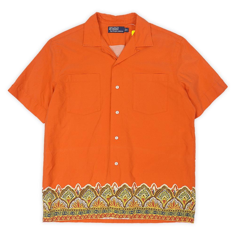 ポロラルフローレン POLO RALPH LAUREN 90s 90年代 S/S オープンカラーシャツ 半袖 コットンポプリン USA ヴィンテージ アメリカ 古着 メンズ シャツ オレンジ M【中古】 16,117円