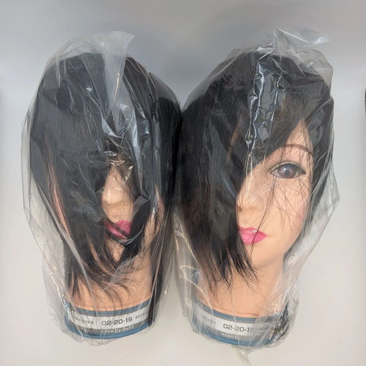 未使用品 2個セット モデルウィッグ 美容師実技試験 レイヤーカット 02-20-19 ビューラックス【P006】
