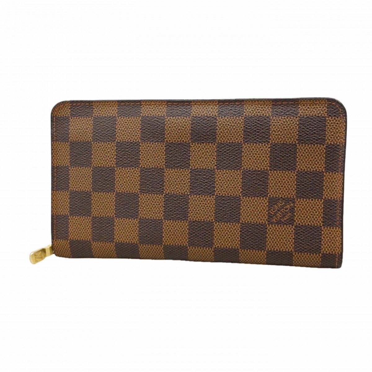 【6ee5568-k】ルイヴィトン 長財布 ダミエ ポルトモネジップ N61728 エベヌ【中古】レディース