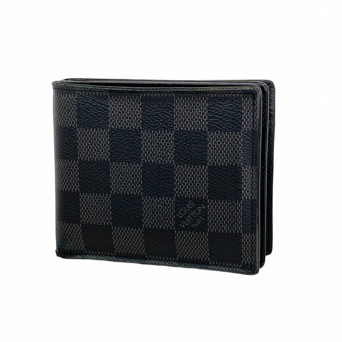 【6ee6077-k】ルイヴィトン 財布 ダミエ・グラフィット ポルトフォイユアメリゴNM N60053 ブラック グレー【中古】メンズ