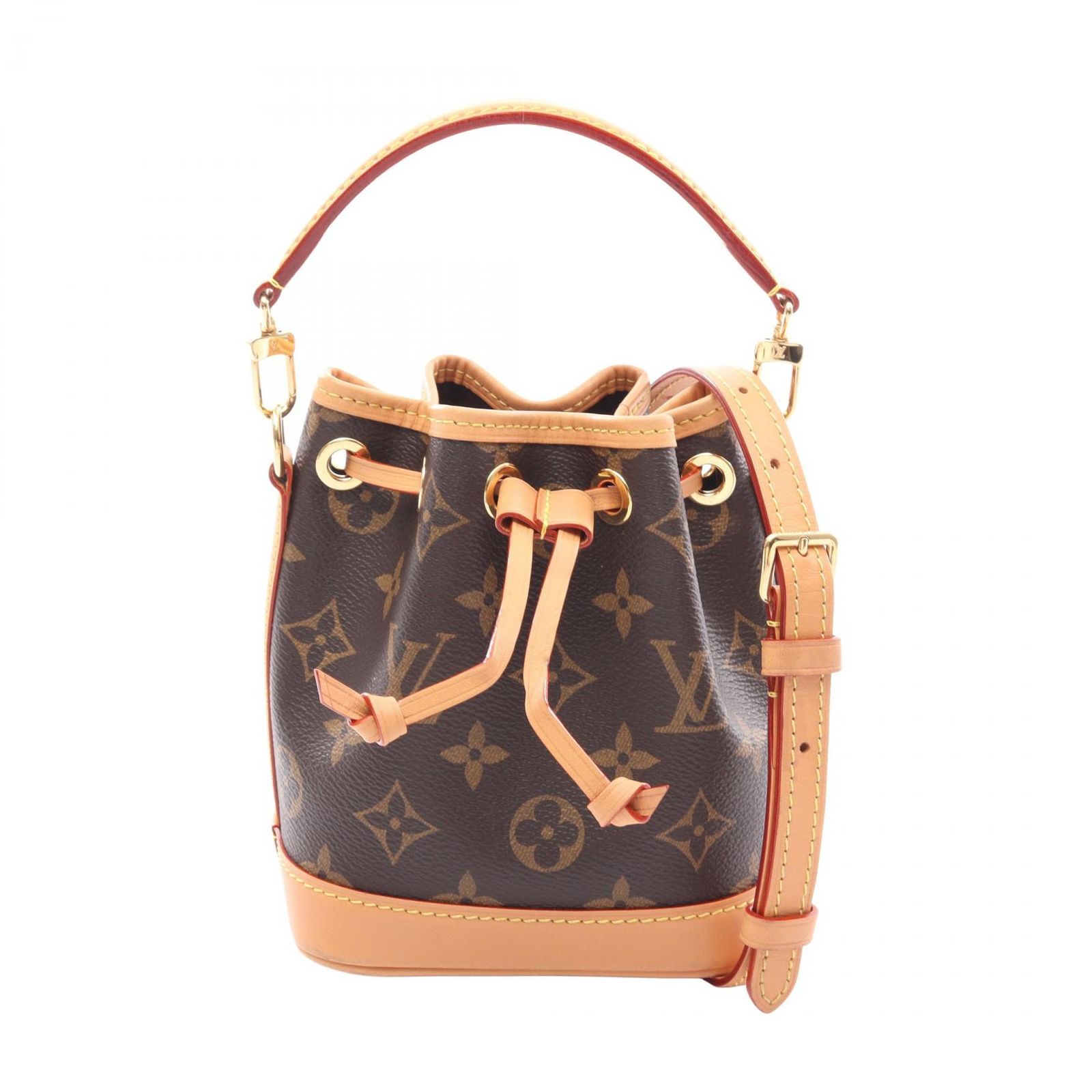 ルイ・ヴィトン LOUIS VUITTON ハンドバッグ ナノ ノエ モノグラム 2WAY M81266 PVCコーティングキャンバス レザー ナノ・ノエ レディース Used A