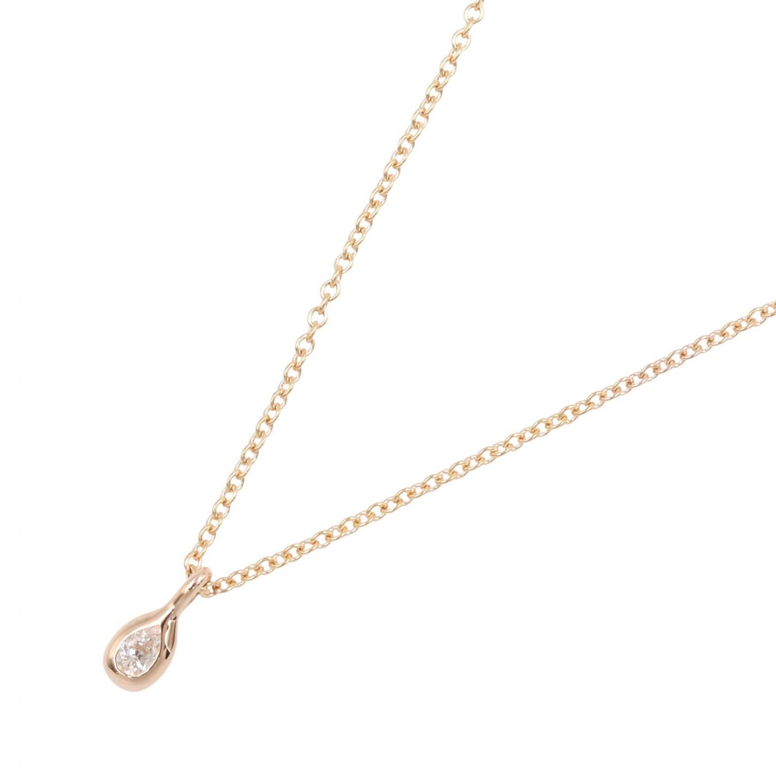 ティファニー TIFFANY＆CO ネックレス バイザヤード ネックレス 首回り40.5㎝ K18PG（ピンクゴールド） ダイヤモンド バイザヤード ネックレス レディース Used A