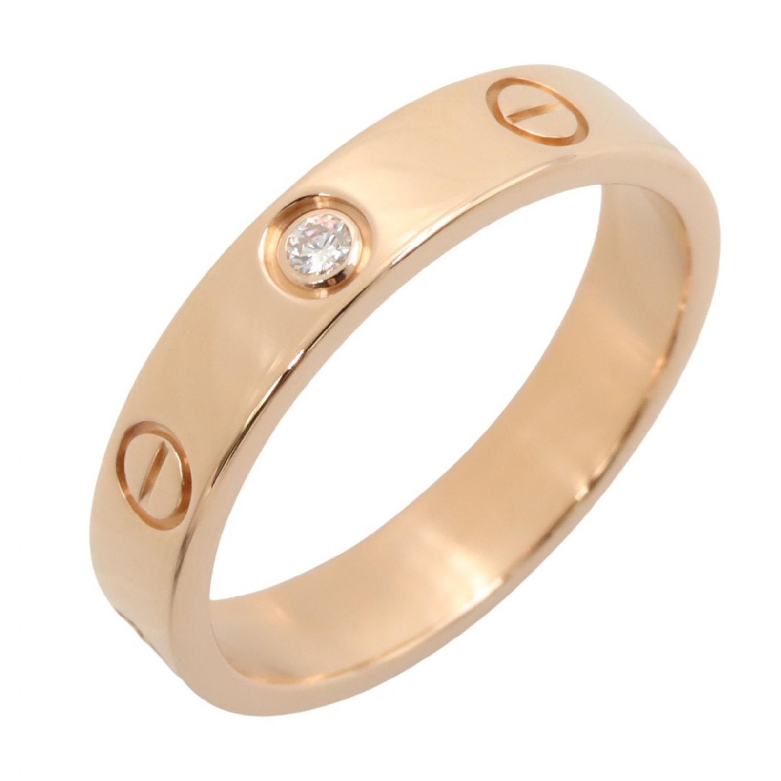 カルティエ CARTIER リング・指輪 ミニラブリング 1PD B4050700 K18PG（ピンクゴールド） ダイヤモンド ミニラブリング 1PD レディース Used A