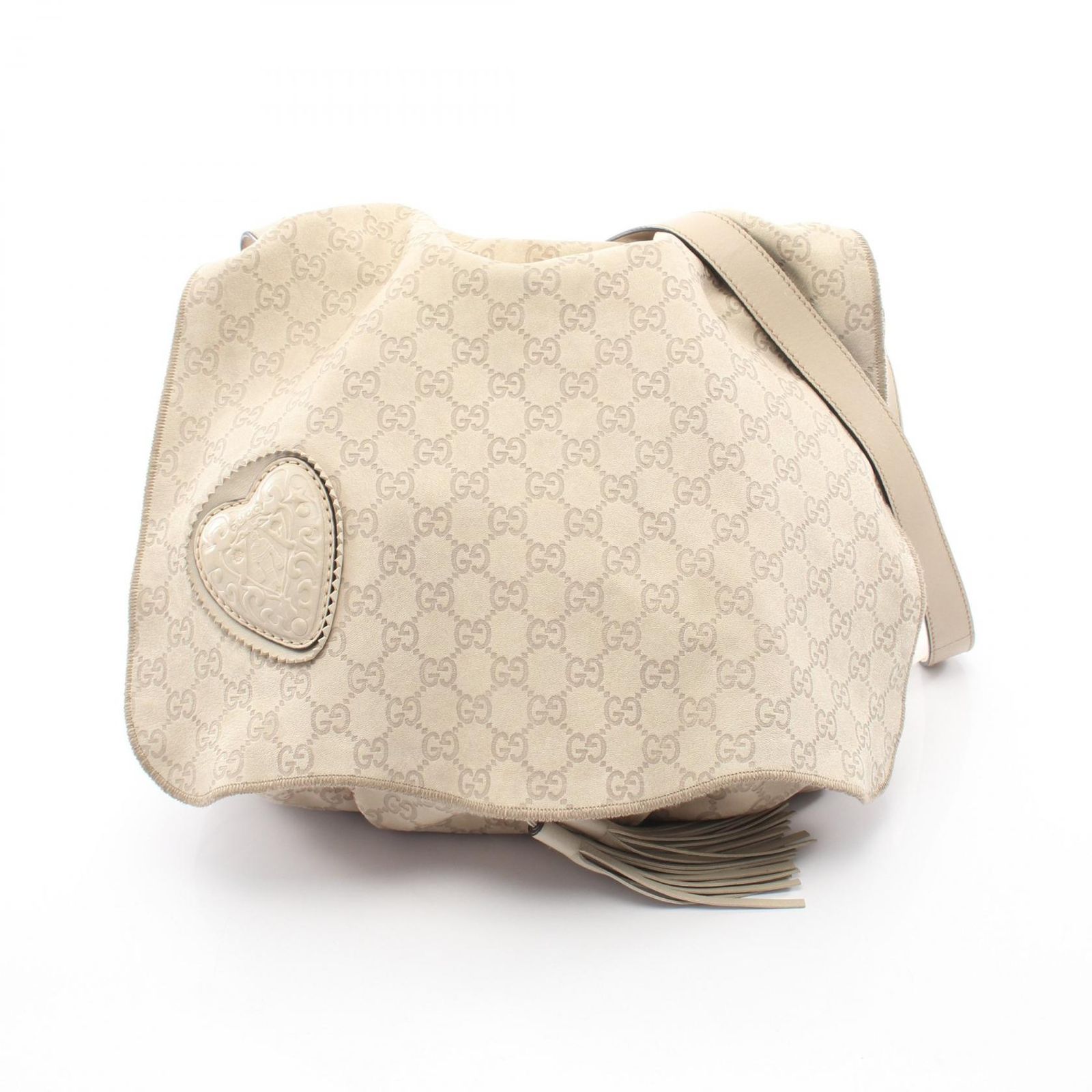 グッチ GUCCI ショルダーバッグ グッチシマ 212572 アイボリー レザー グッチシマ ショルダーバッ グ レディース Used B