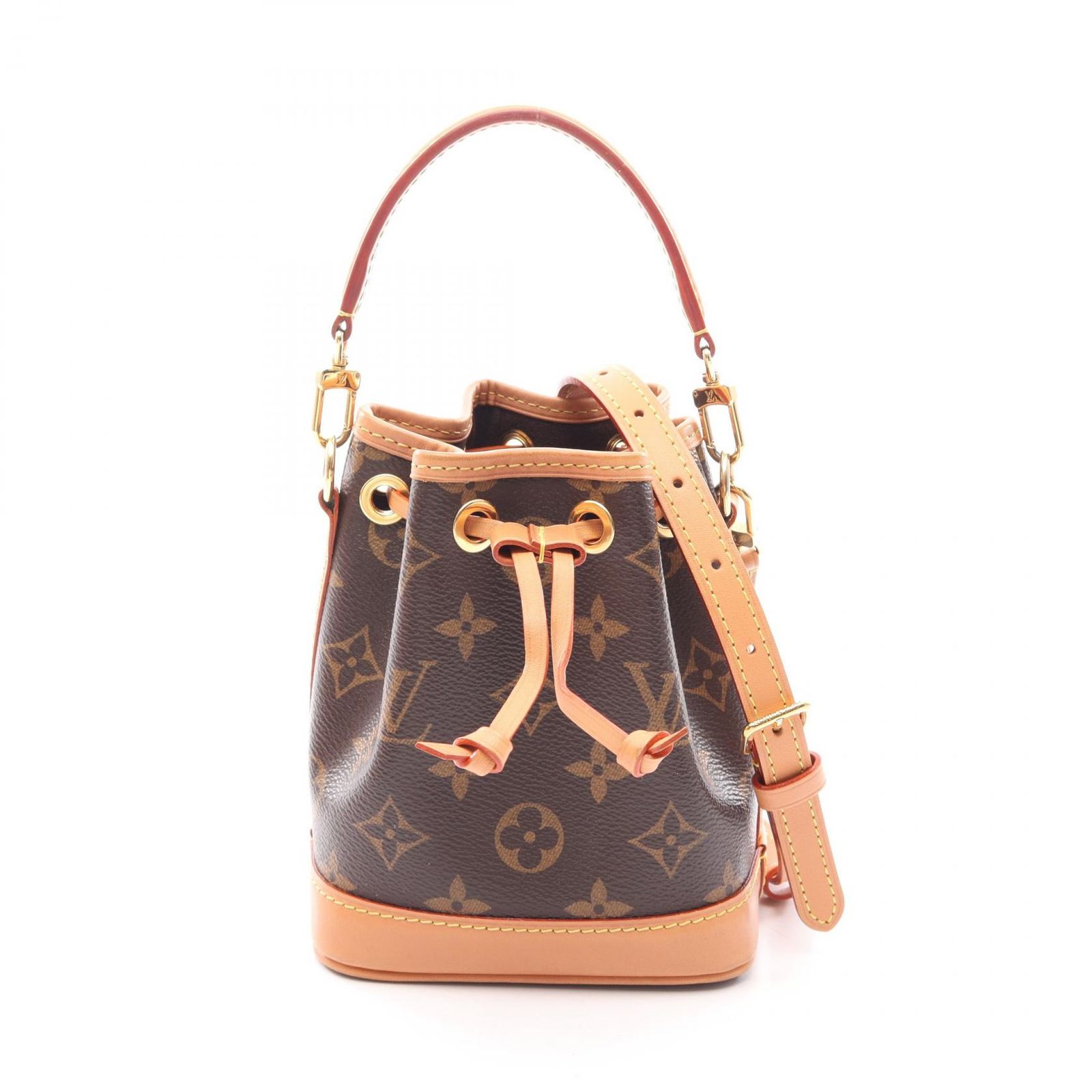 ルイ・ヴィトン LOUIS VUITTON ハンドバッグ ナノ ノエ モノグラム 2WAY M81266 PVCコーティングキャンバス レザー ナノ・ノエ レディース Used B