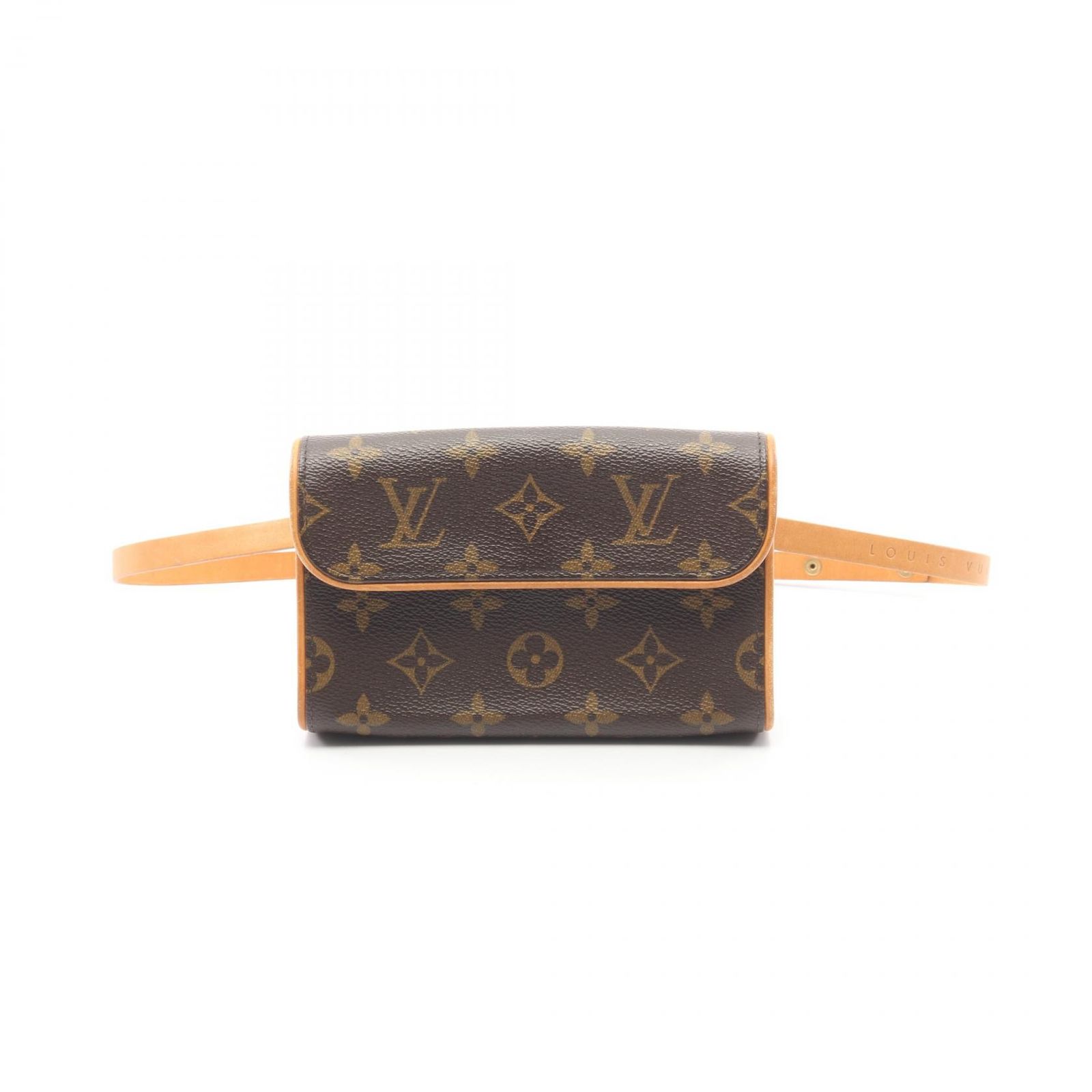 ルイ・ヴィトン LOUIS VUITTON ウエストバッグ ボディバッグ ポシェットフロランティーヌ ブトンプレッション(XS)付き M51855 PVCコーティングキャンバス レザー