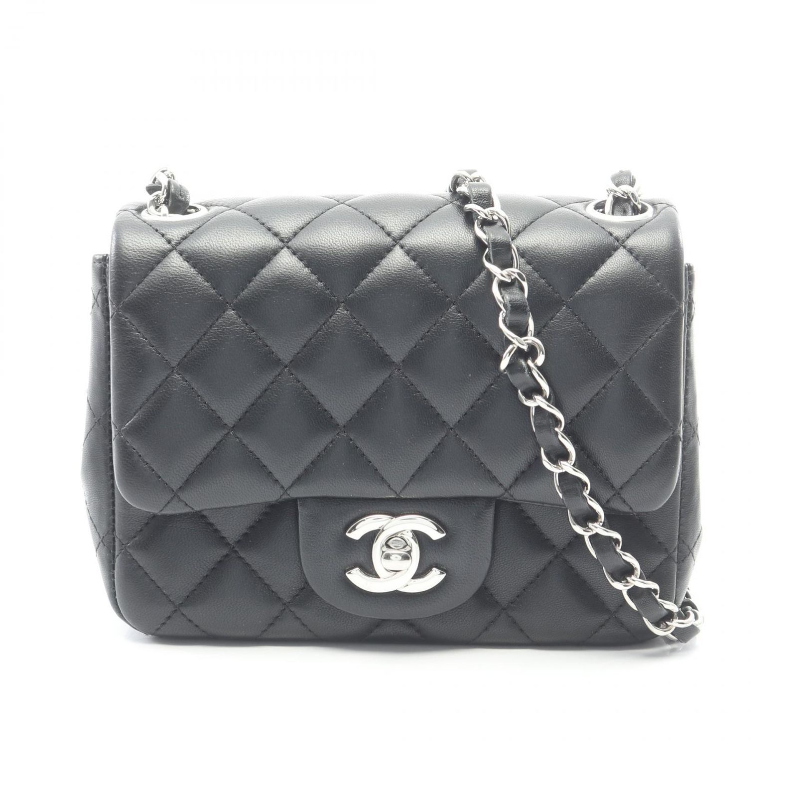 シャネル CHANEL ショルダーバッグ ミニマトラッセ ブラック ラムスキン（羊革） ミニマトラッセ チェーンショルダー レディース Used A