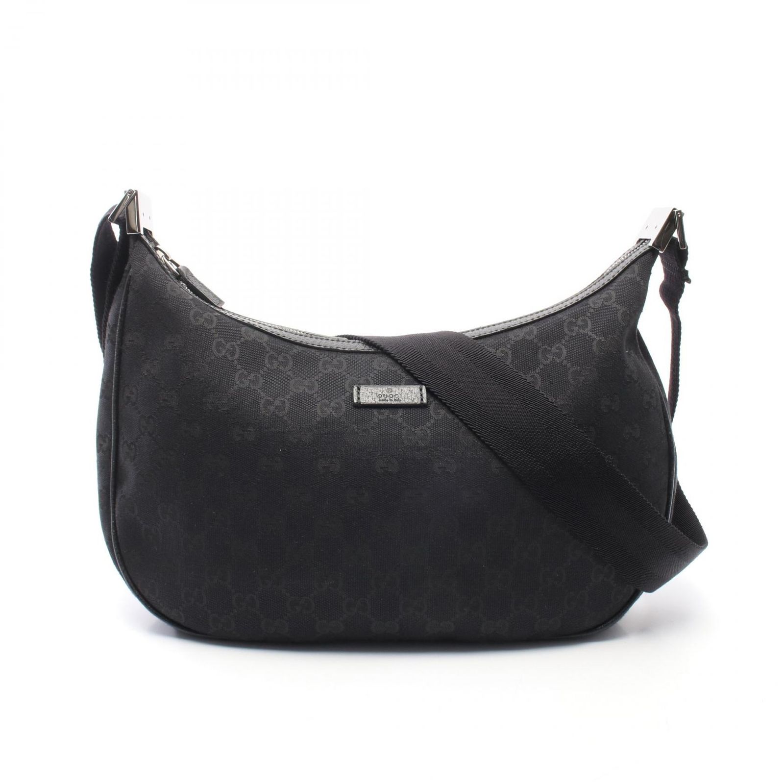 グッチ GUCCI ショルダーバッグ GGキャンバス 122790 ブラック キャンバス レザー ショルダーバッグ レディース Used A