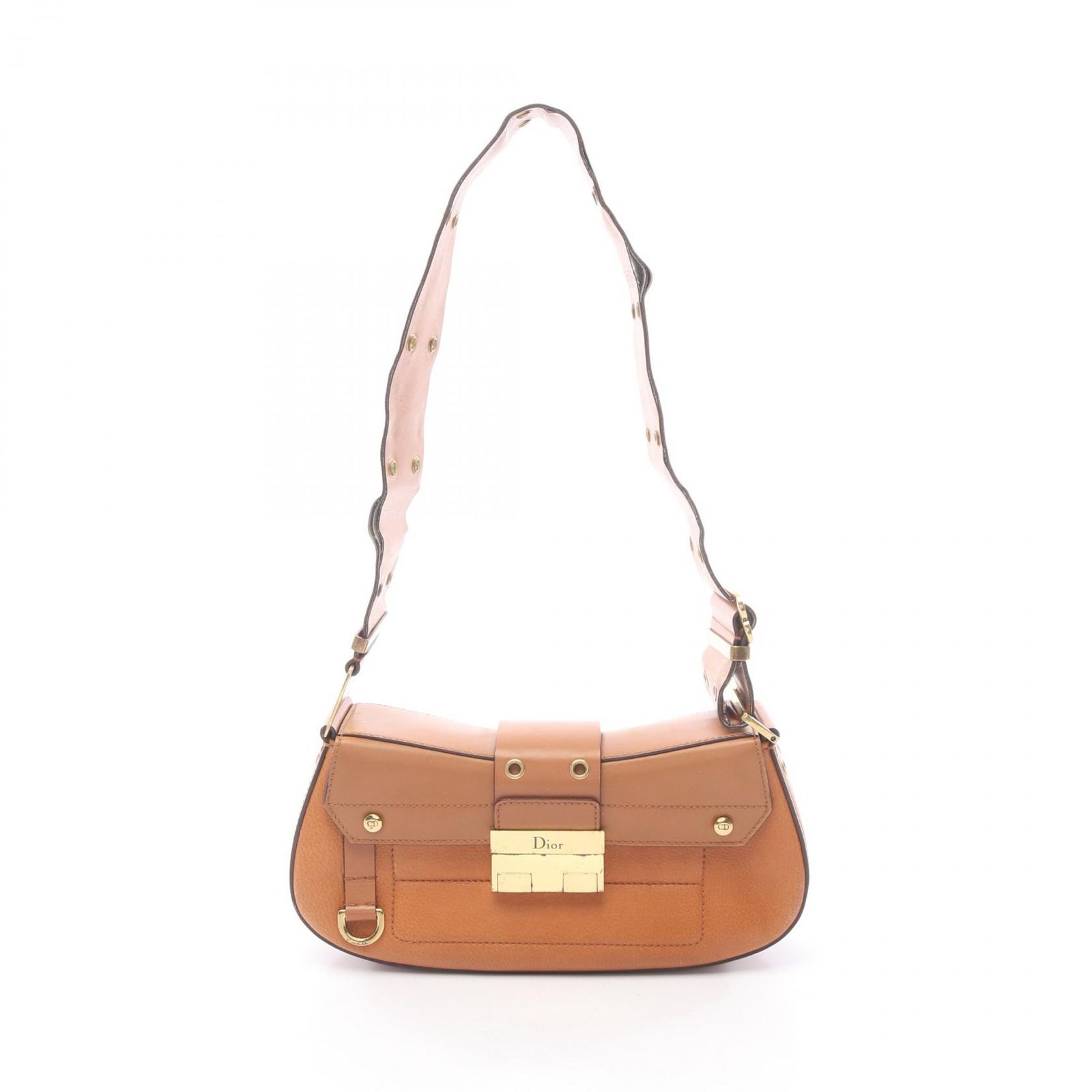 ディオール Dior ショルダーバッグ ストリートシック コロンバス ブラウン レザー ストリート シック コロンバス ショルダー レディース Used B
