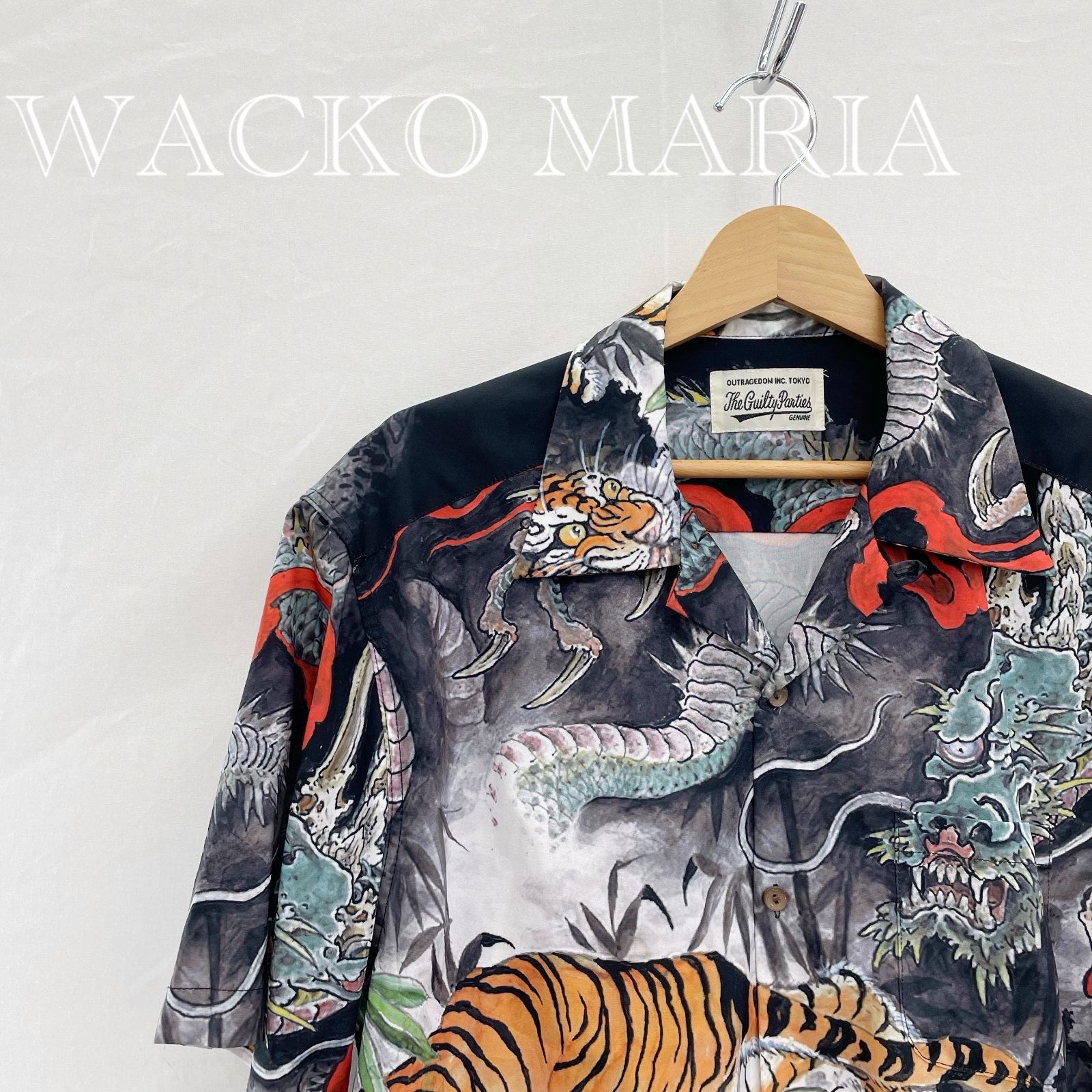 WACKOMARIA アロハシャツ 半袖シャツ L 総柄 メンズ ファッション _232023
