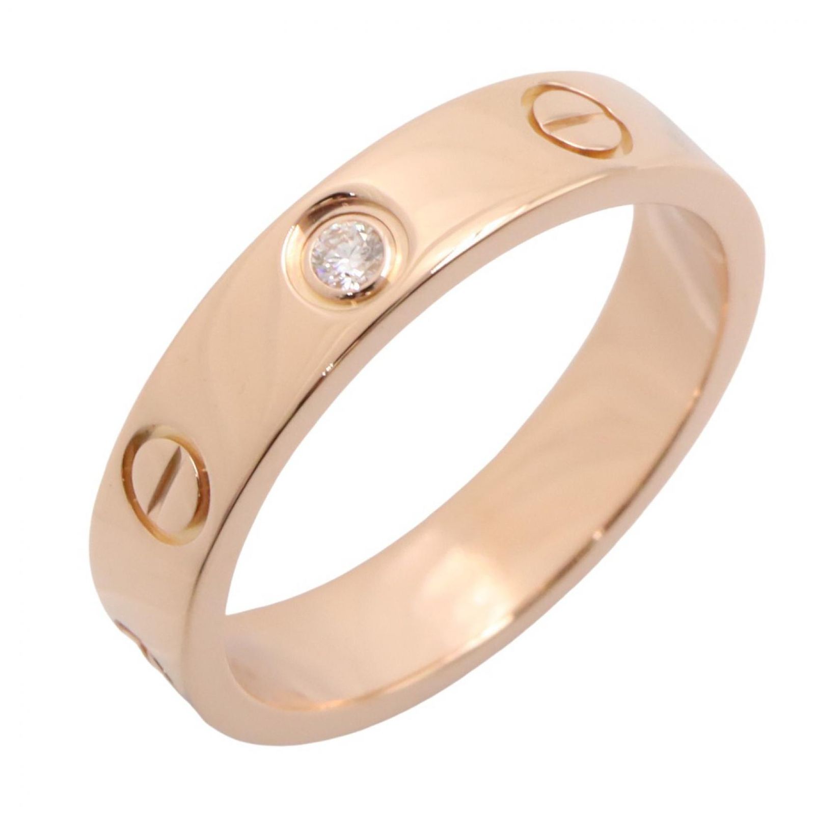 カルティエ CARTIER リング・指輪 ミニラブリング 1PD K18PG（ピンクゴールド） ダイヤモンド ミニラブリング 1PD レディース Used A