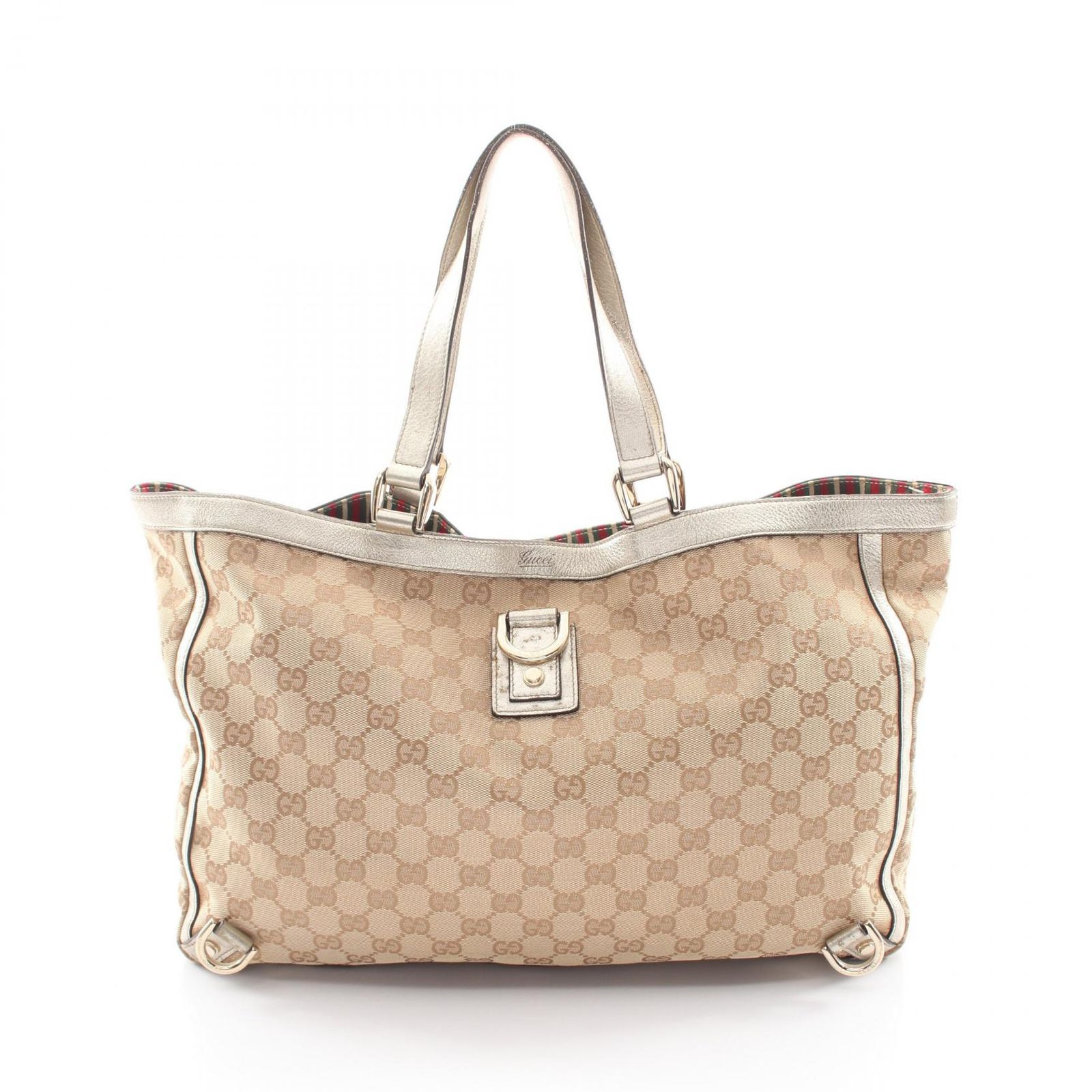 グッチ GUCCI トートバッグ アビー GGキャンバス 141472 ベージュ キャンバス レザー アビー トートバッグ レディース Used B 38,220円
