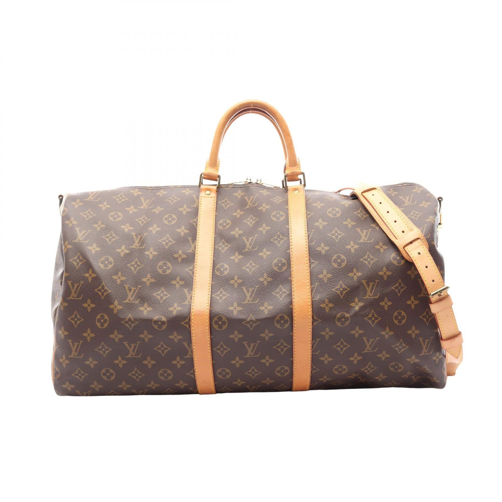 ルイ・ヴィトン LOUIS VUITTON ボストンバッグ キーポル バンドリエール55 2WAY M41414 PVCコーティングキャンバス レザー キーポル・バンドリエール55 ユニセックス