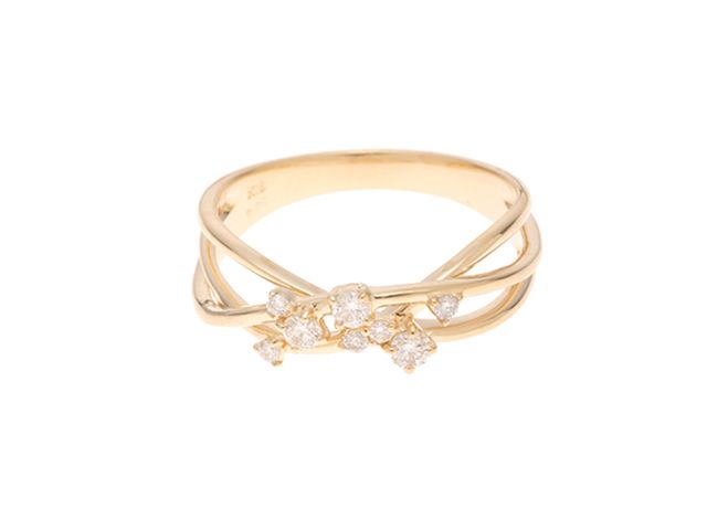 JEWELRY ジュエリー リング・指輪 K18イエローゴールド ダイヤモンド0.20ct 約3.5g 12号 207【中古】2147200556925