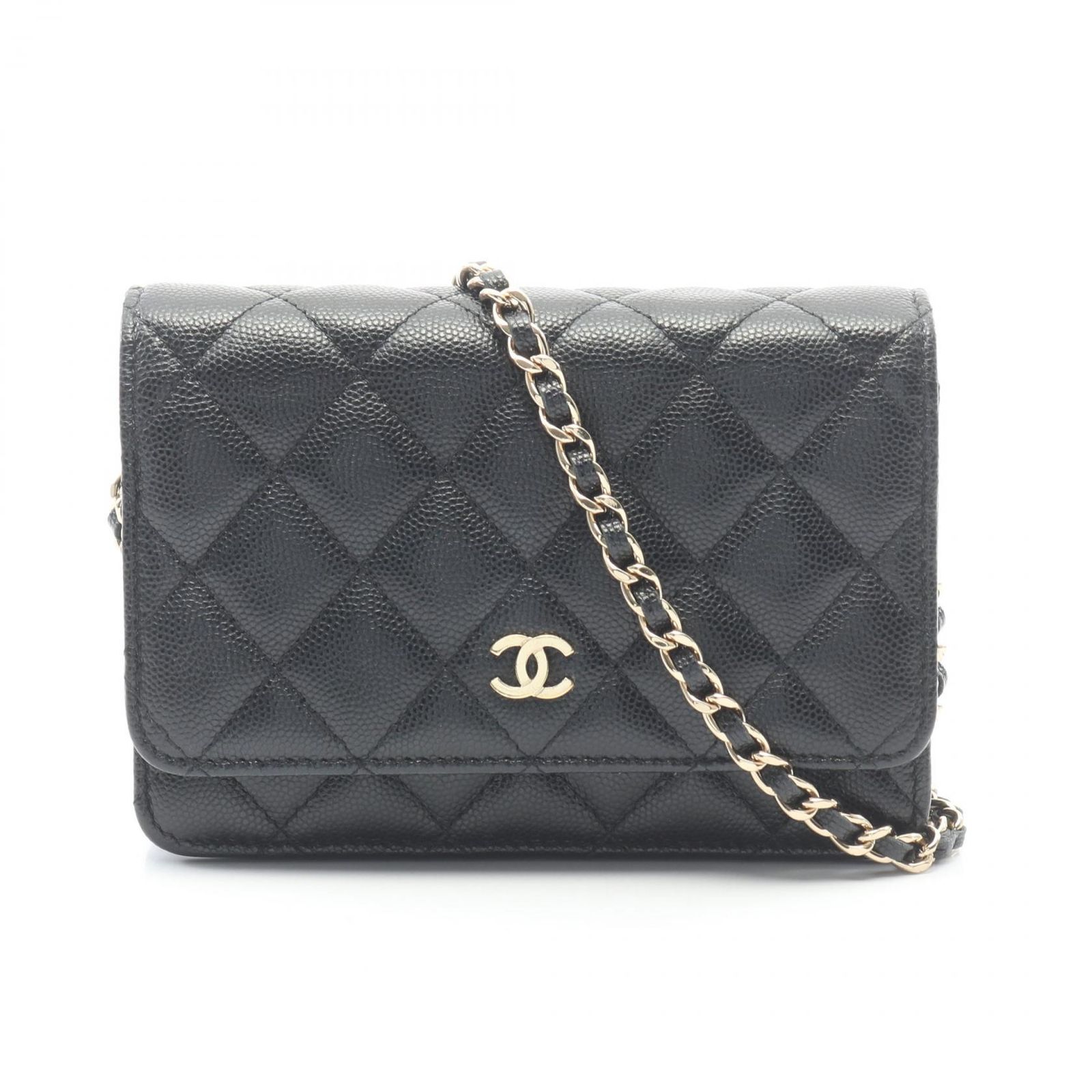 シャネル CHANEL ショルダーバッグ マトラッセ ミニ AP1649 ブラック キャビアスキン(グレインドカーフ) マトラッセ ミニ チェーンウォレット レディース Used A