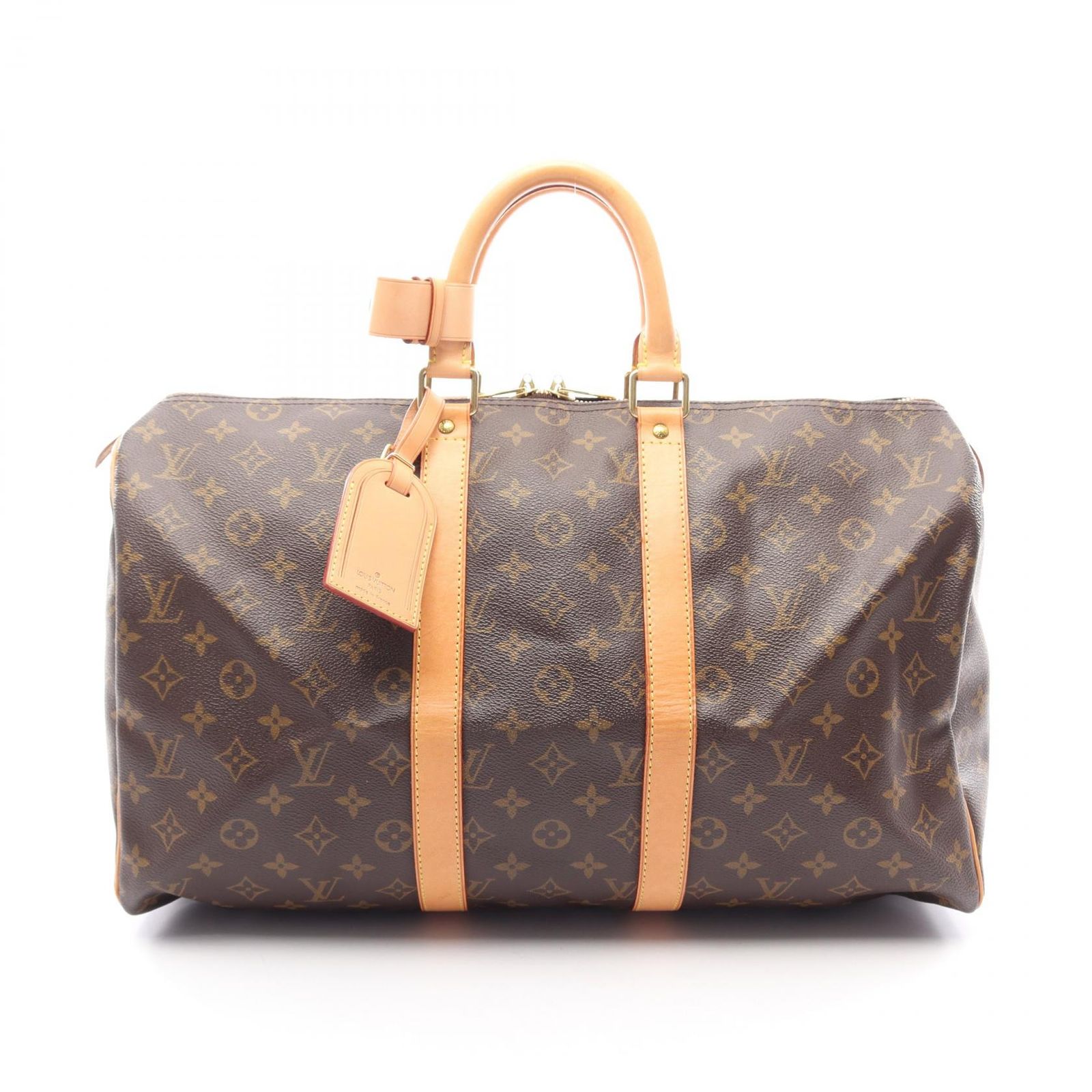 ルイ・ヴィトン LOUIS VUITTON ボストンバッグ キーポル45 M41428 PVCコーティングキャンバス レザー キーポル45 ユニセックス Used A