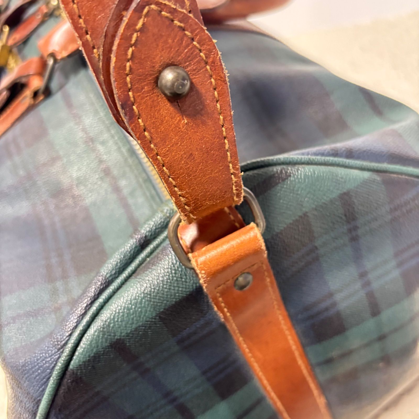 ラルフローレン POLO RALPH LAUREN PVC レザー 本革 ボストンバッグ