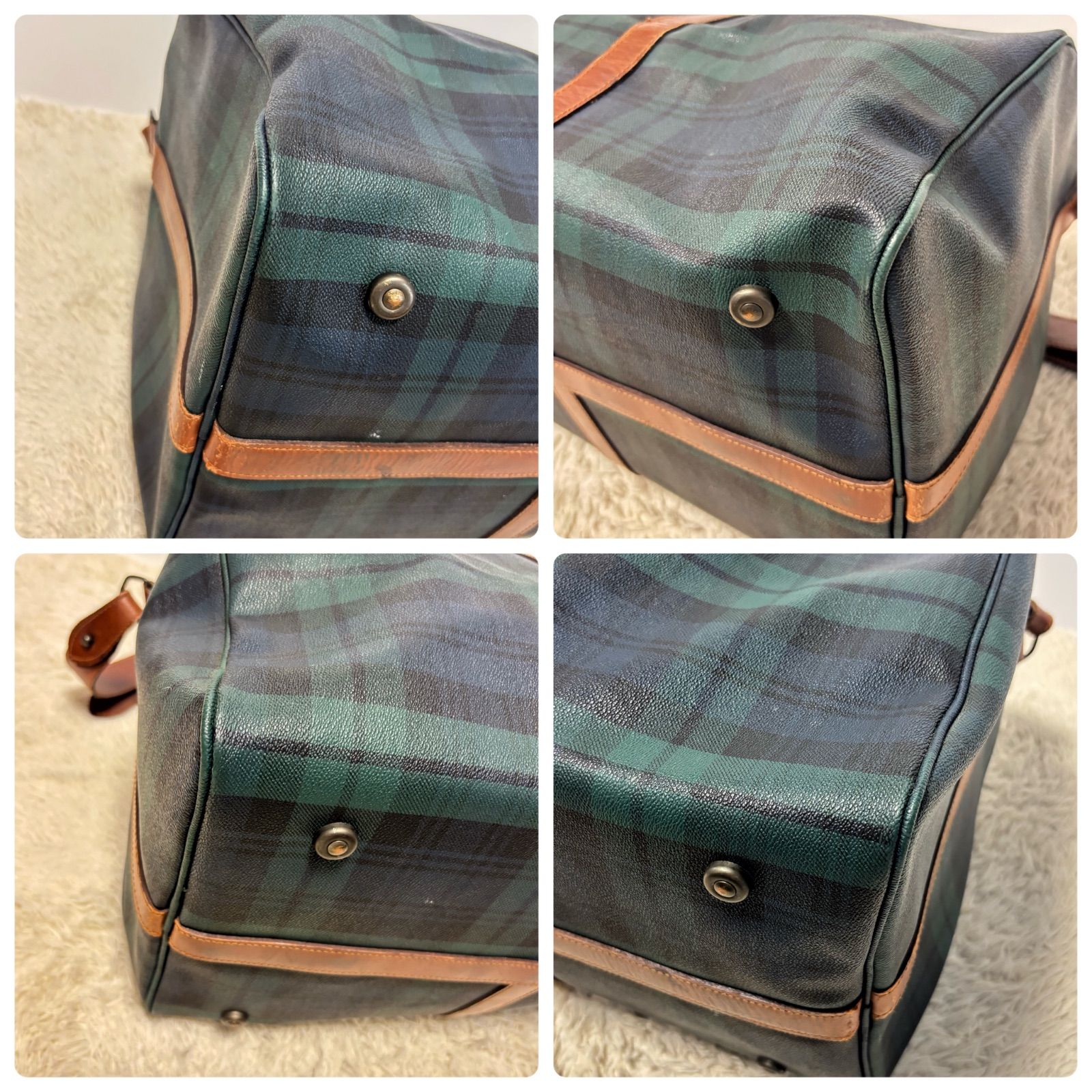 ラルフローレン POLO RALPH LAUREN PVC レザー 本革 ボストンバッグ