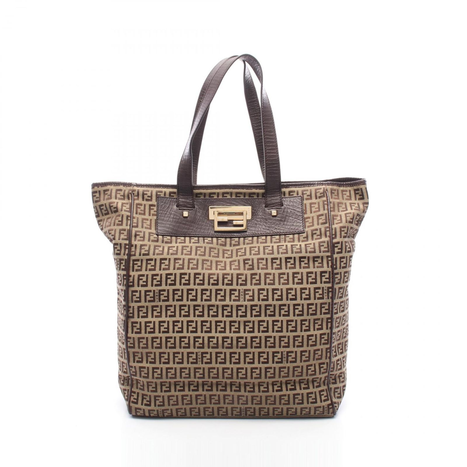 フェンディ FENDI トートバッグ ズッキーノ 8BH181 ベージュ キャンバス レザー ズッキーノ トートバッグ レディース Used B 50,880円