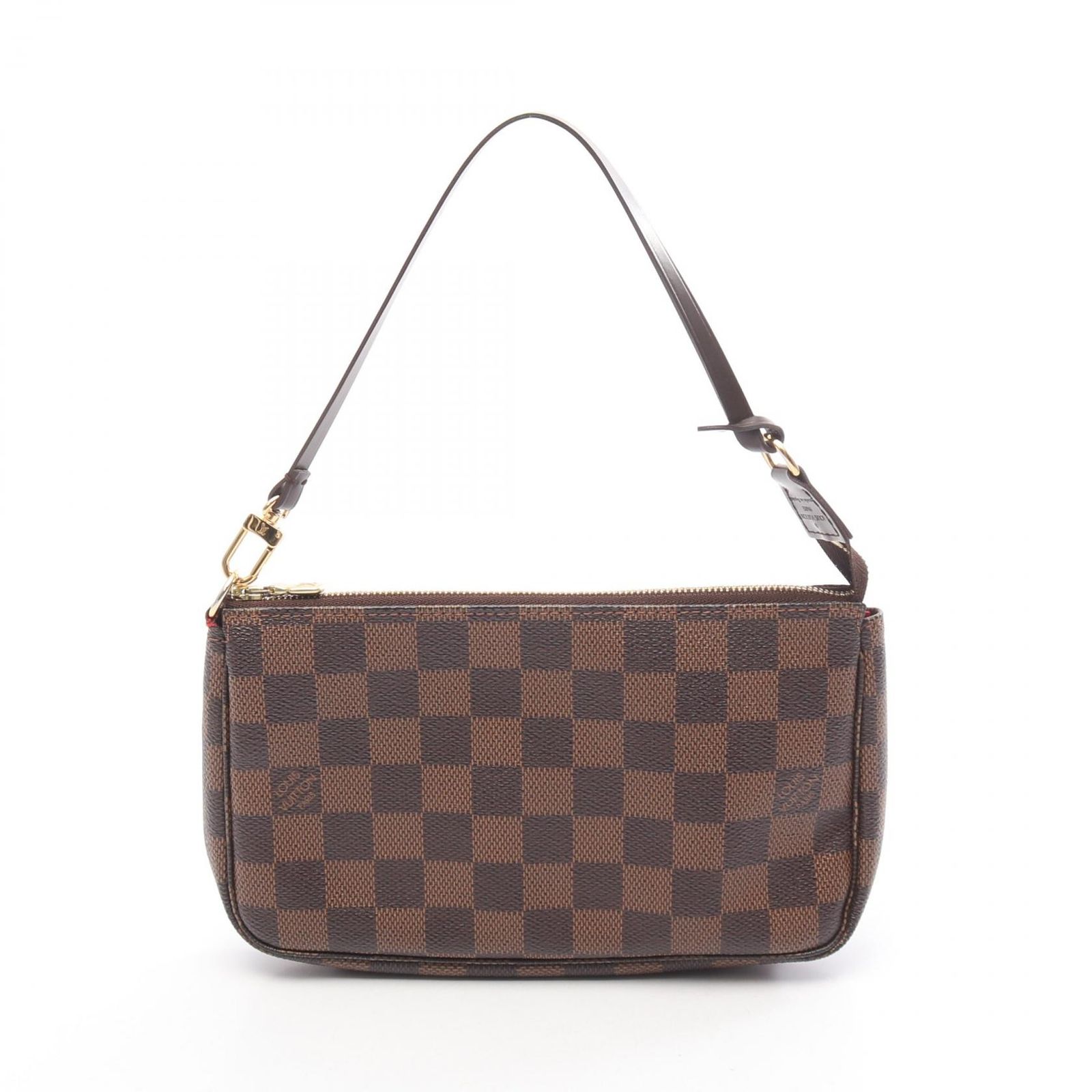 ルイ・ヴィトン LOUIS VUITTON ハンドバッグ ポシェットアクセソワール ダミエエベヌ N51985 PVCコーティングキャンバス レザー ポシェット・アクセソワール レディース