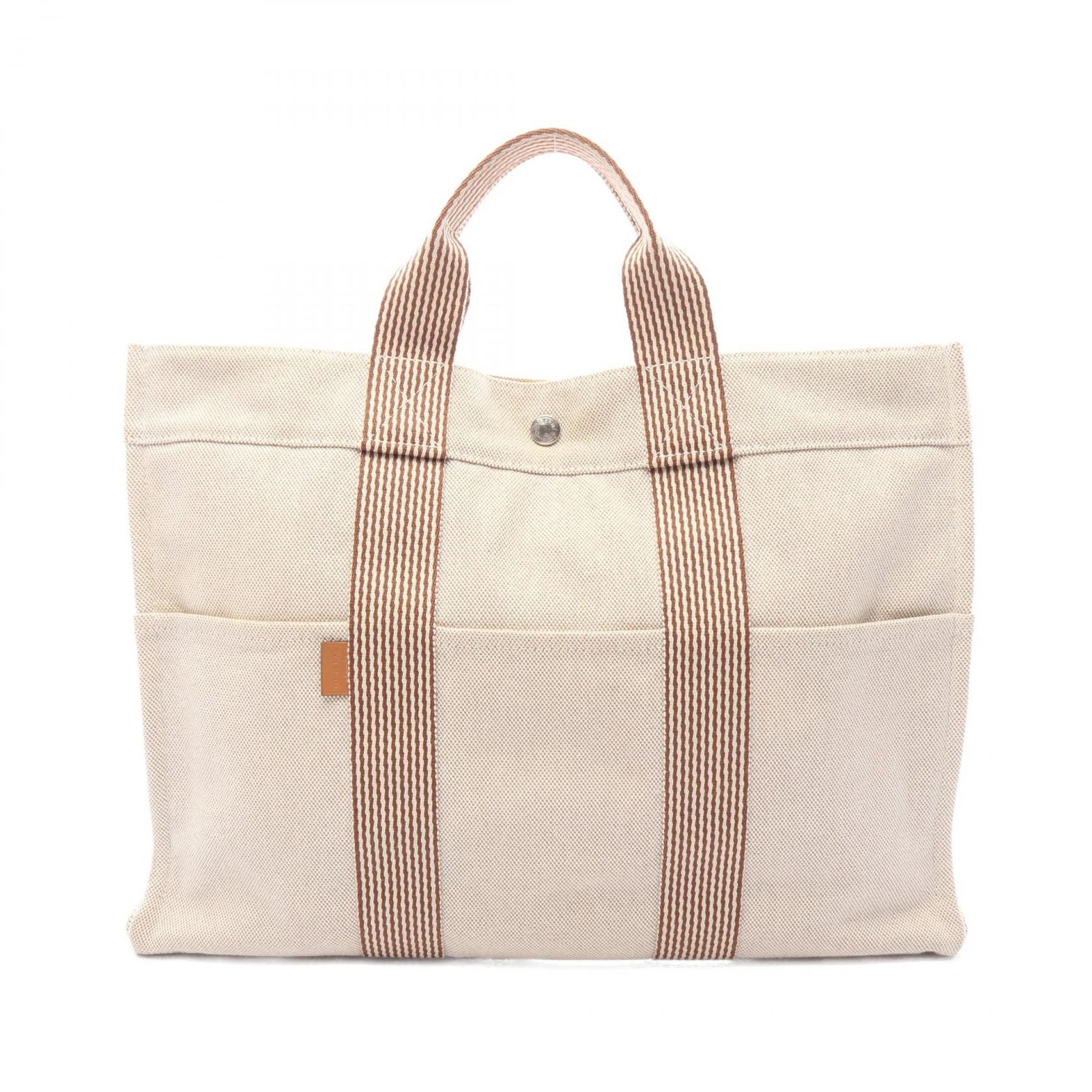 エルメス HERMES トートバッグ ニューフールトゥMM ナチュラル キャンバス ニューフールトゥトートMM ナチュラル レディース Used B