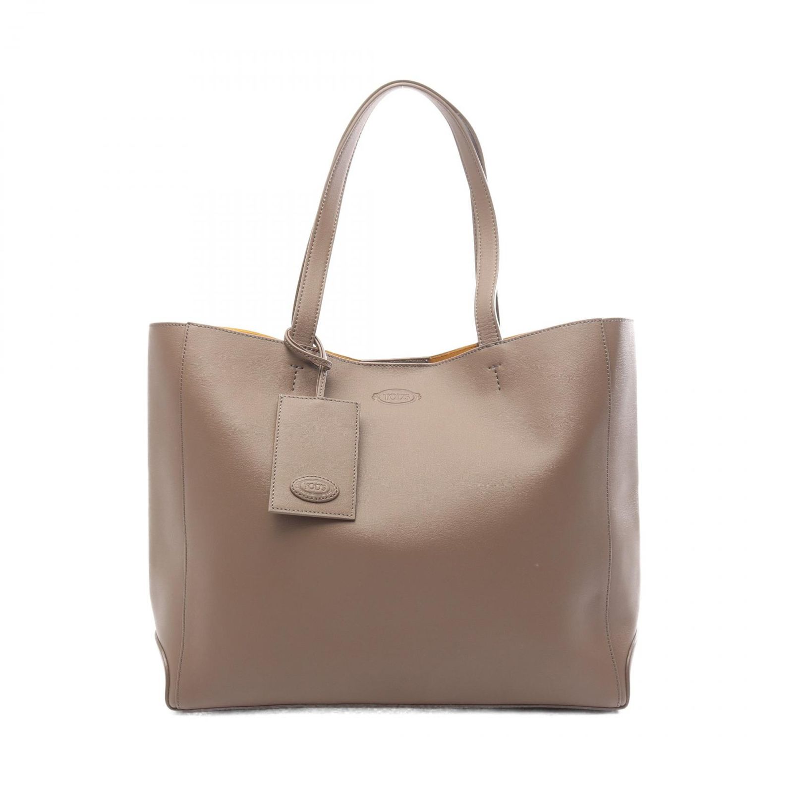 トッズ TOD'S トートバッグ ショッピング グレージュ レザー