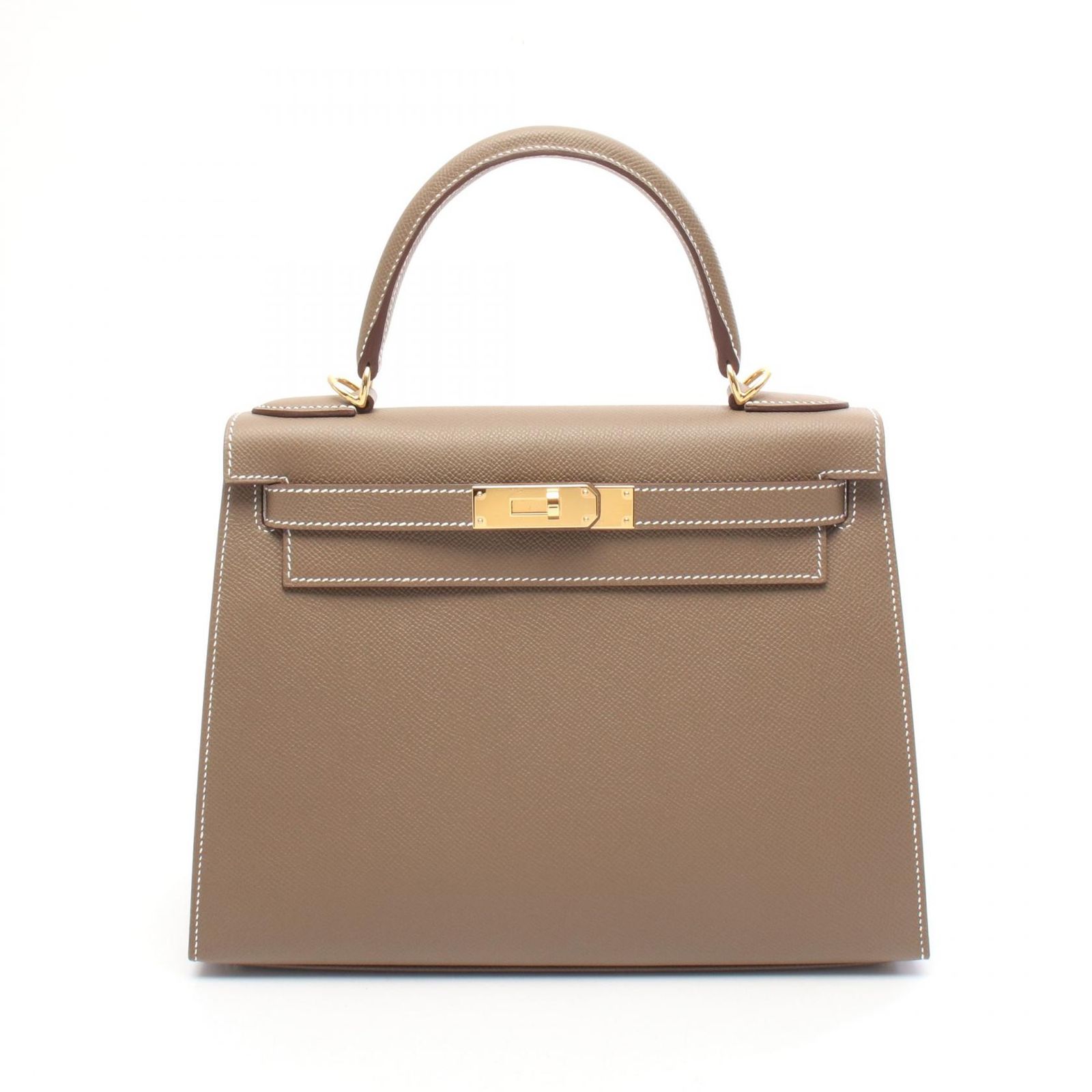 エルメス HERMES ハンドバッグ ケリー28 2WAY エトゥープ レザー カーフ（牛革） ケリー28 エトゥープ レディース 未使用