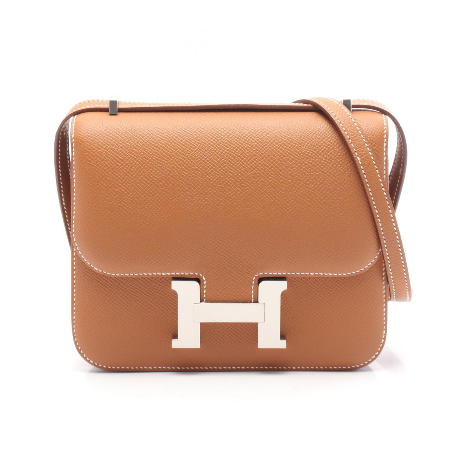 エルメス HERMES ショルダーバッグ コンスタンス3 ミニ ゴールド レザー カーフ（牛革） コンスタンス3ミニ ゴールド レディース 未使用