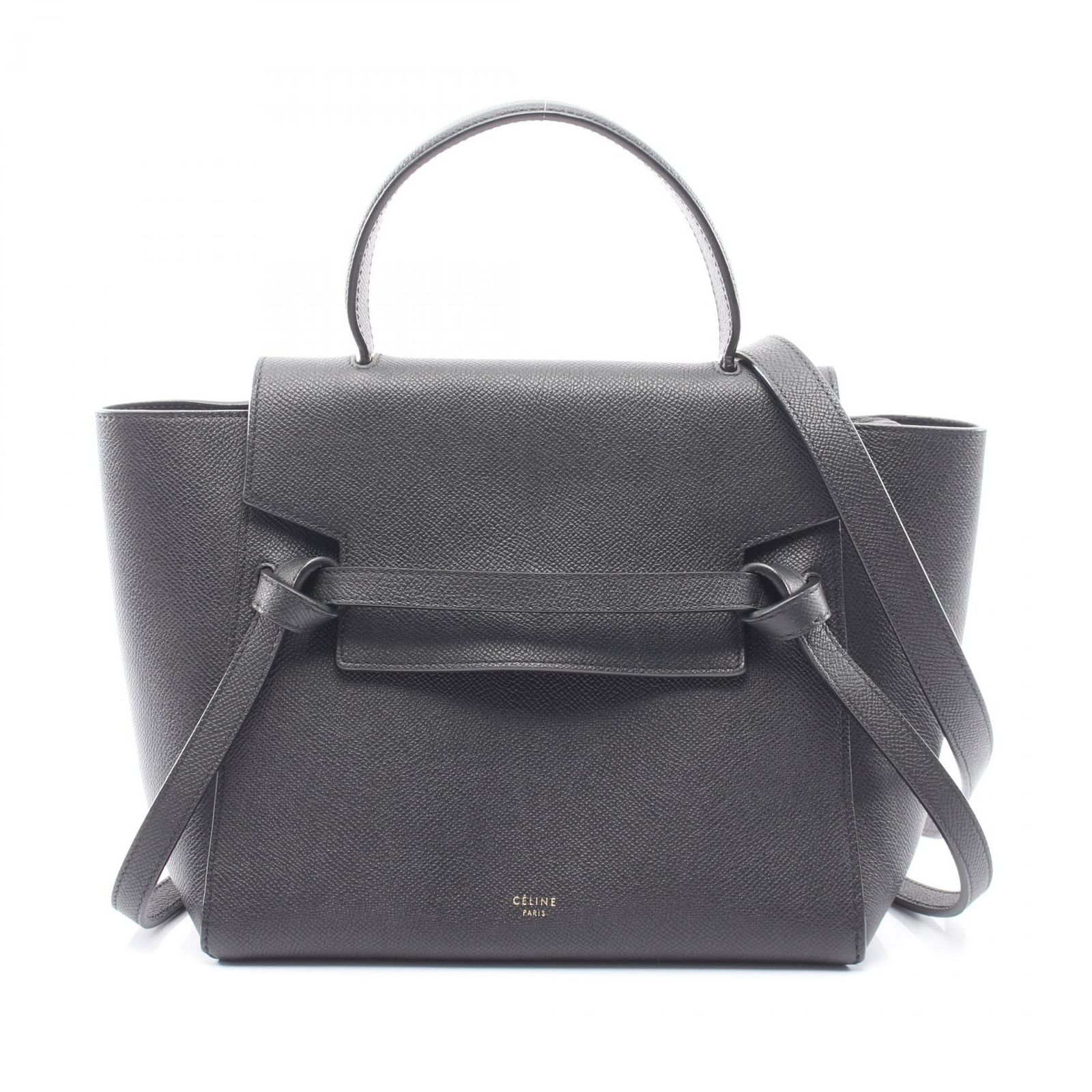 セリーヌ CELINE ハンドバッグ BELT BAG MICRO ベルトバッグ マイクロ 2WAY 180153 ブラック レザー ベルトバッグ マイクロ レディース Used A