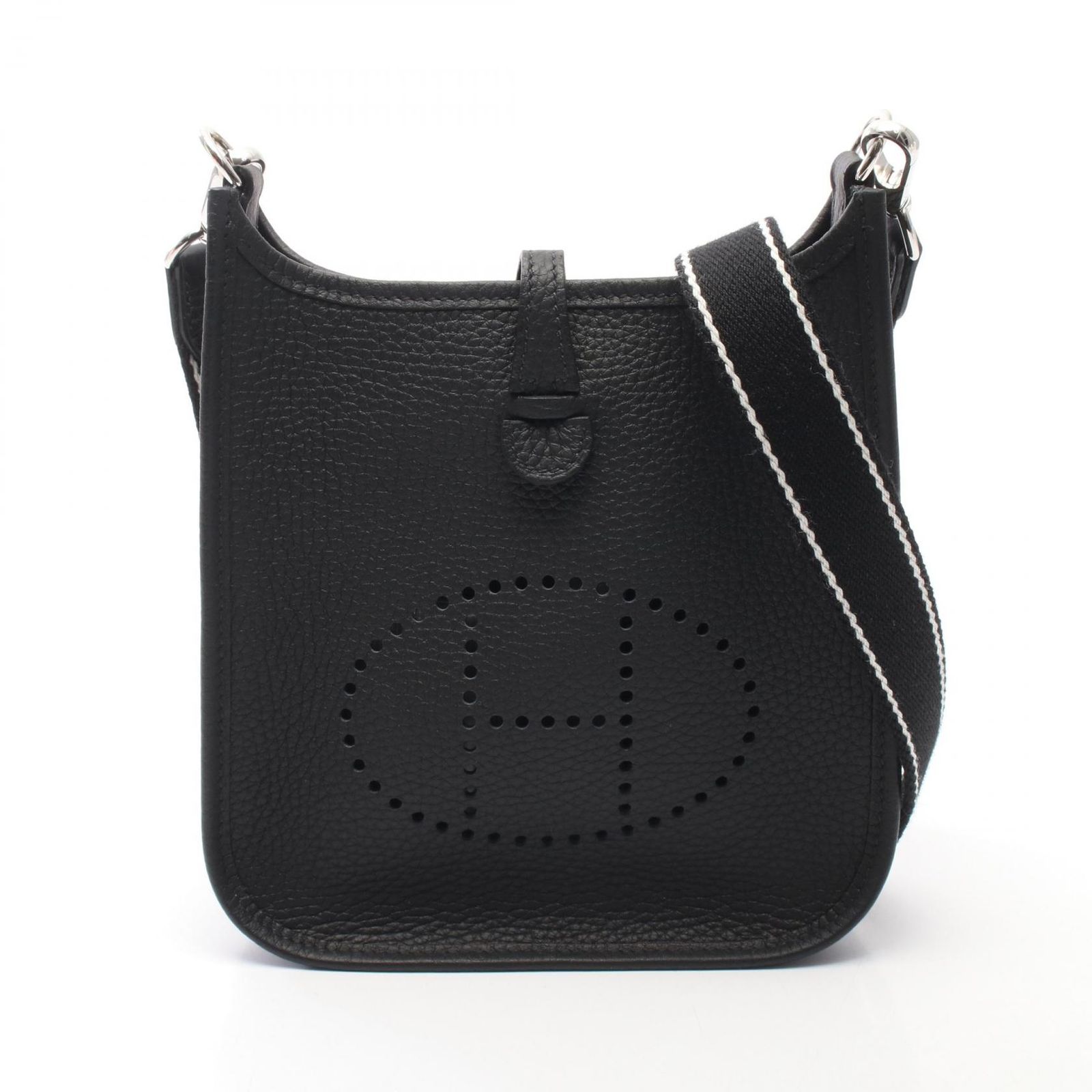 エルメス HERMES ショルダーバッグ エヴリンTPM アマゾン ブラック レザー エヴリンアマゾンTPM ブラック レディース Used A
