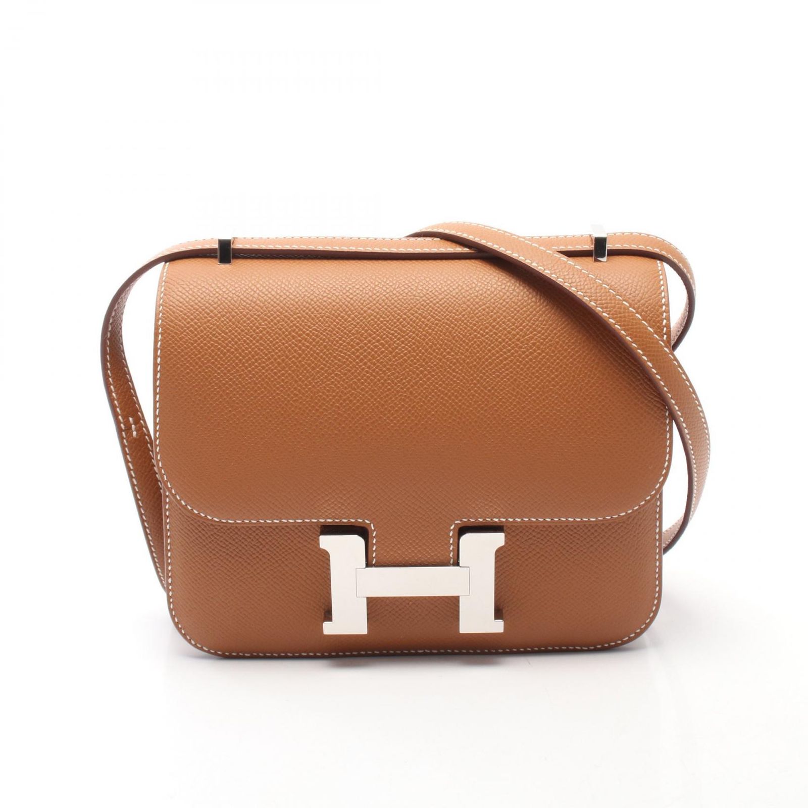エルメス HERMES ショルダーバッグ コンスタンス3 ミニ ゴールド レザー カーフ（牛革） コンスタンス3ミニ ゴールド レディース Used A