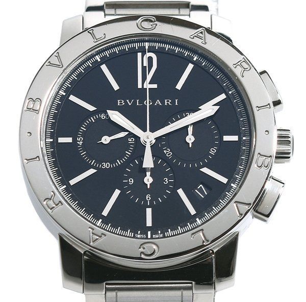 箱保付 美品 BVLGARI ブルガリ ブルガリブルガリ BB41SCH BB41BSSDCH クロノグラフ 自動巻き メンズ