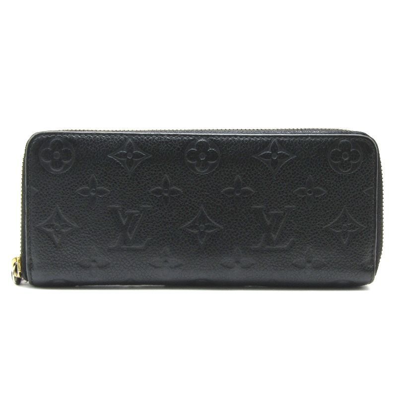 Louis Vuitton ルイヴィトン 長財布 M60171 ポルトフォイユ クレマンス モノグラムアンプラント 2016年 ブラック 黒 61005640