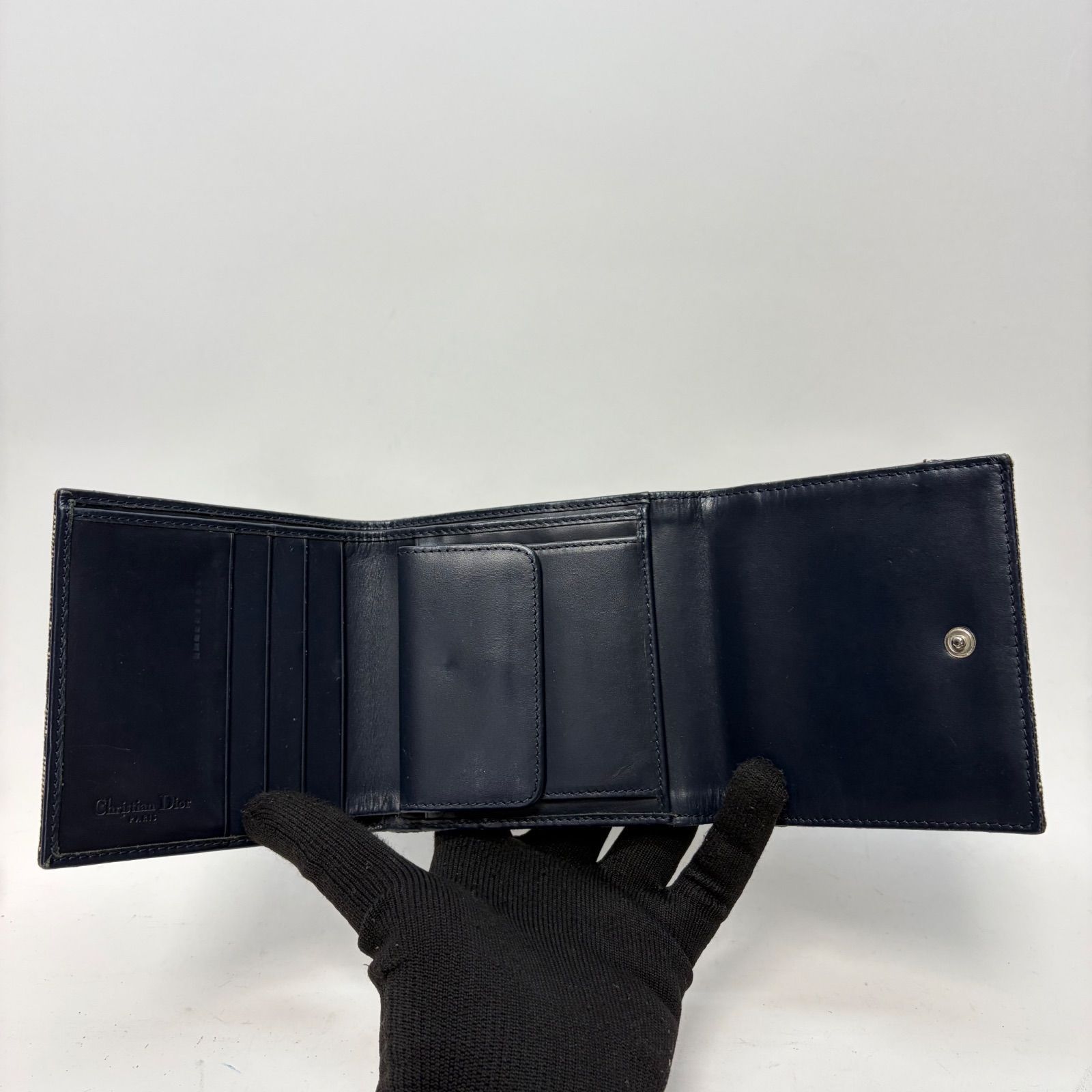 3969 Christian Dior クリスチャンディオール 三つ折り財布 トロッター 