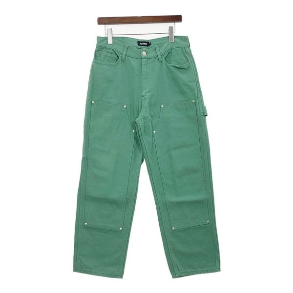 XLARGE エクストララージ ペインターパンツ ワイドパンツ ボトムス GARMENT DYED DOUBLE KNEE PANTS 101232031016 ストリート メンズ サイズ32 グリーン ズボン DM19110■