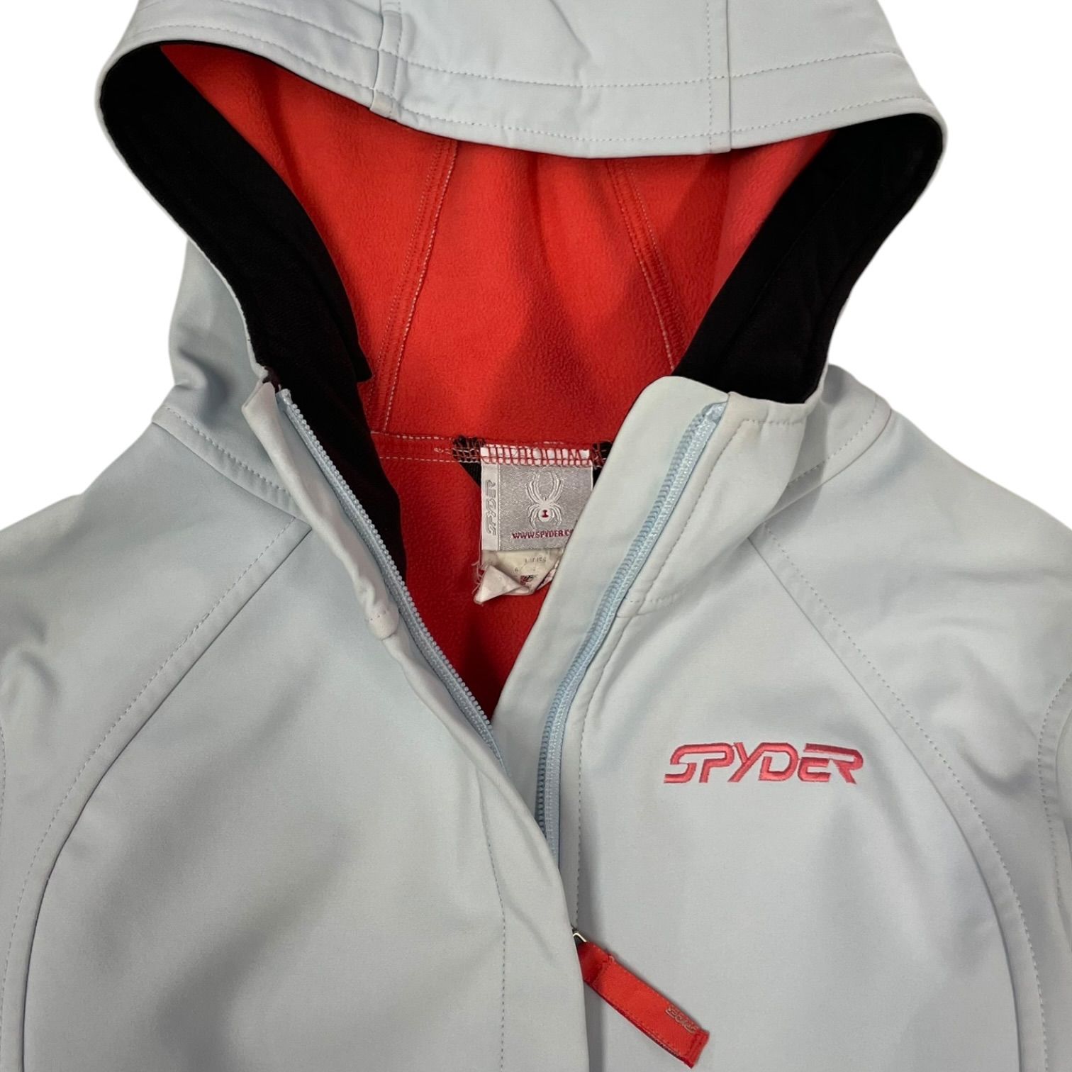 SPYDER フード付きジャケット 赤/グレー SPYDER シェルジャケット テック ギミック ドローコード y2k - メルカリ