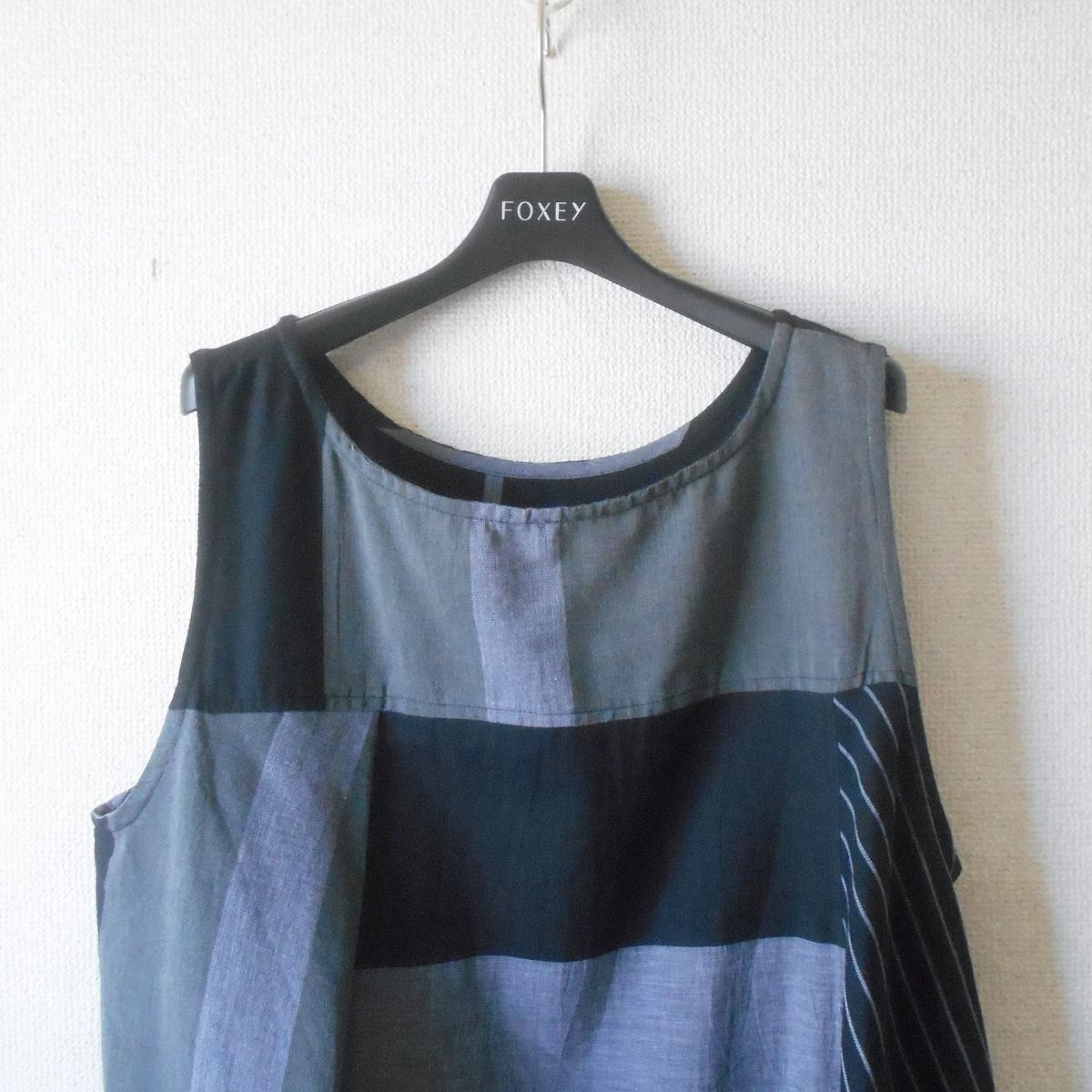 新品 タグ付き 萌 モユル moyuru ワンピース M L 麻 ブレンド 夏 切替